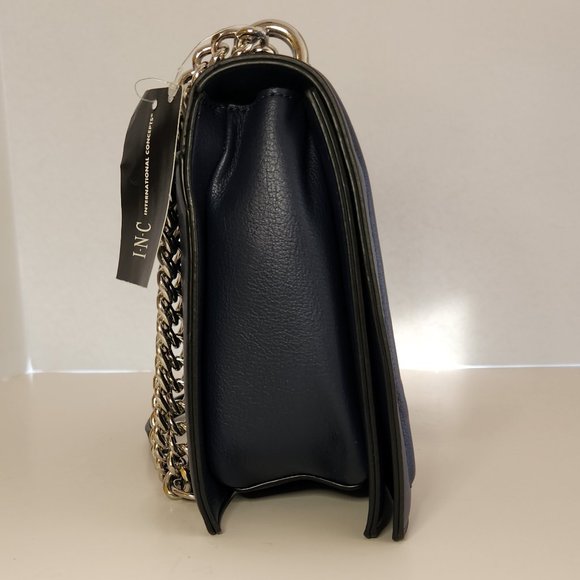 INC Interntional Concepts Ajae Patchwork Purse - NWT- Blue Multi Color - Picture 5 of 12